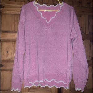 V-neck Pink Sweater - Size L